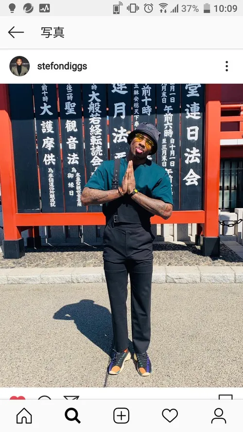 ステフォン・ディグス at 浅草寺 本堂