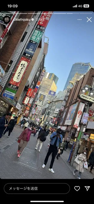 デイビッド・ヌジョク at 原宿竹下通り入口
