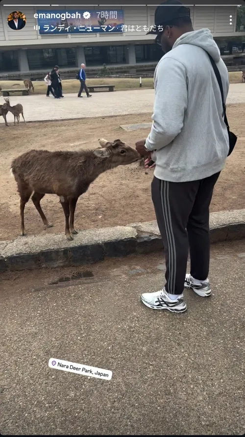 エマニュエル・オグバ at 奈良公園