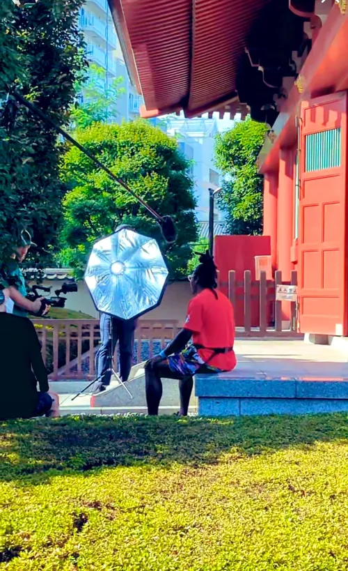 ジャマール・ウィリアムス at 東京 浅草 浅草寺 仲見世通り